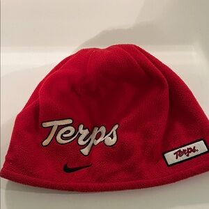 Nike Red Youth Reversible Beanie with Embroidered Details. Maryland Terps